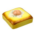 funnysquee Egg Toast Squishies Super Soft Slow Rising Toy Cute Scented Simulation Food Square Cake Squishys Stress Relief Squeeze Toys for Kid Halloween Christmas Birthday Gift (Egg Toast)