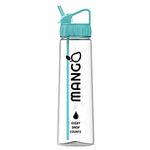 MANGO Sport Water Bottle With Straw - 900ml Motivational Water Bottle with Time Markings - Clear Water Bottle BPA Free Sports Bottles With Flip Nozzle And Leakproof Cap for Women and Men (Ice Green)