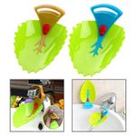 Itian 2 Piece Leaves Shape Water Faucet Tap Extender Toddler Children Kids Hand Washing Sink Randomly Children Cartoon Water Chute