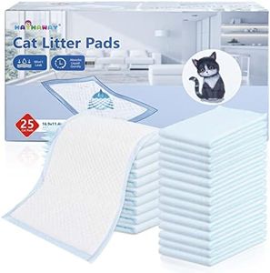 Cat Pad Refills Compatible with Tidy Cats Breeze Litter System, 16.9" X 11.4" Pee Pads for Cats Super Absorbent Odor Control Light Scent Cat Pads 25 Count