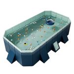 Foldable Rectangular Outdoor Large Pools, Above Ground Swimming Pool, Innovative Non-Inflatable Pool for Indoor, Pool for Backyard Dog Pools (Size : 9.8ft)