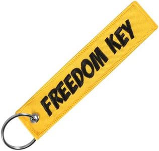Desconocido Llavero de Moto, Llavero Coche, Llavero para Moteros, Llavero Original de Tela FREEDOM KEY