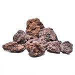 KINGRUI Red Lava Rock Natural Volcanic Stones 6-18cm Fish Tank Rocks for Aquariums,Shrimp,Betta,Aquascaping,Bonsai Substrate,Terrariums & Garden Landscape Rock-3.6kg 5-6Pcs