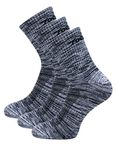 Toes&Feet Men's 3-Pack Grey Anti Odor No Blister Quarter Cushion Sports Socks, Size 6-11