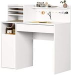 South Shore Furniture 12438 Crea Craft Table with Hutch-Pure White