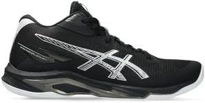 ASICS Men's Netburner Ballistic FlyteFoam 4 Mid Top Volleyball Shoes, 11, Black/White
