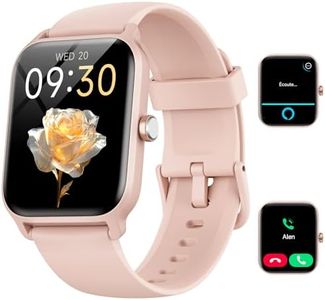Montre Connectée Femme pour Samsung,iPhone,Android,1.91" Montre Connectée Femme avec Appel Bluetooth,Voix de l'IA,Alexa intégrée,Smartwatch Moniteur de SpO2,Sommeil,Podometre,Calories,IP68-Rose