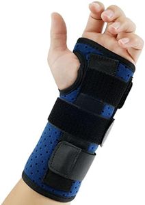 Carpal Tunnel Wrist Brace Wrist Support Breathable and Warm Hand Support Brace Adjustable Metal Splint Stabilizer Unisex Compression Hand Support Tendonitis Arthritis Pain Relief Stabilizer(Left)