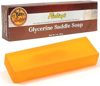 Fiebing's Glycerin Saddle Soap Bar (7oz) - Preserve, Restore and Clean Fine Saddlery, Riding Boots and Other Leathers - Use to Clean Leather Without Drying it Out, Staining or Causing Discoloration