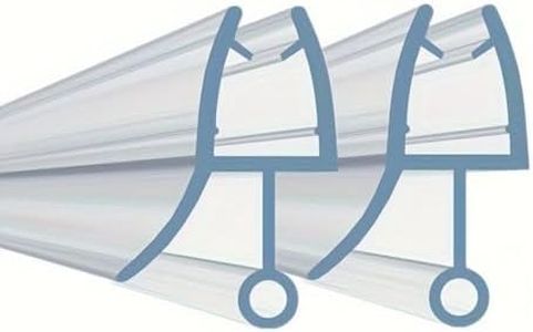 2 Pack Bath Shower Door Bottom Seal Fit 6-12mm Thick Glass Shower Door Sweep Seal Strip to Stop Shower Leaking (1/4-inch-6mm)