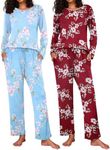 Ekouaer 2 Pack Women's Pajama Set S