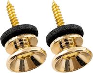 Musiclily Pro Metal Strap Buttons End Pins for Fender Style Electric Acoustic Guitar Bass, Gold (Set of 2)