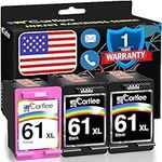 Cartlee Pack of 3 Remanufactured 61XL High Yield Ink Cartridges for Deskjet 1000 1010 1050 1055 1510 1512 2000 2050 2510 2512 2540 2542 2543 2549 3000 3050 Envy 4500 4501 4502 4503 4504 (Black, Color)