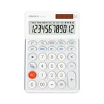 PENDANCY Metal Desktop Calculator Large LCD Display 12 Digit Number Big Button, Tax Calculators with Giant Response Button, Battery Solar Powered, for Office Business Home Daily Use (OS-FQ300)