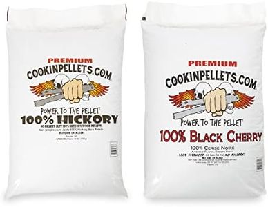CookinPellets Premium Hickory Grill Smoker Smoking Wood Pellets, Bundle with Black Cherry Smoker Smoking Hardwood Wood Pellets, 40 Pound Bag