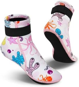 Summshall Kids Neoprene Socks 3mm Water Socks Keep Warm Sand Socks Anti-Slip Wetsuit Socks Water Sport Swimming Surfing