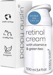 Poppy Austin 100 ml Double Size Retinol Cream - Organic & Vegan Retinol Face Cream with Vitamin E & Green Tea- Retinol Night Cream - Firming Cream - Cruelty-Free & Natural