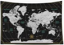 CAPSCEOLL World Map Tapestry Tapest