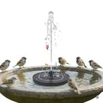 Drumstone (𝐒𝐩𝐞𝐜𝐢𝐚𝐥 𝟏𝟓 𝐘𝐞𝐚𝐫𝐬 𝐖𝐚𝐫𝐫𝐚𝐧𝐭𝐲) 2.2W Solar Fountain Pump | Upgraded Bird Bath Fountain with 4 Nozzles & Fixer | Solar Powered Water Pump for Garden, Pond, Pool & Fish