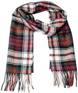 Briomhar MacDonald Dress Tartan Plaid Wool Scarf - 100% Lambswool Made in Scotland, Perfect Winter Scarf for Cold Weather