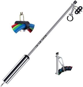 Dazakoot 40” Swivel Pogo Stick for Semi Truck, Pogo Stick for Air Brake Line & Electric Power Cord Holder, Heavy Duty Stainless Steel Pogo Stick with Clamp, 3 Hole Clamp, Lock Screw…