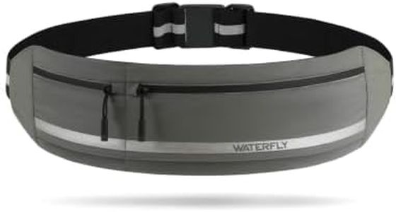 WATERFLY Running Belt Fanny Pack No-Bounce Large Phone Holder for Men Women