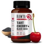 RAWYA Nutrition, Tart Cherry Extract, Enhanced with Black Seed Powder, 120 Capsules, 500 mg per Capsule, Antioxidant, Helps to Sleep, Immune System Booster, Gluten Free, Kosher, Halal, Vegan