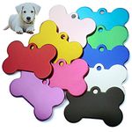 14 Pieces Bone Shaped Dog Tag Pet ID Tag Bone Shape Phone Number ID Tag for Dogs and Cats Pet ID Random Color