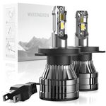 WAIXINGREN H4 LED Headlight Bulbs, 60W 33000 LM 500% Brightness 6500K for H4 Headlight Bulbs led, Waterproof IP68 Halogen Replacement, Plug and Play (H4/9003)