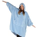 THE COMFY Dream | Oversized Light Microfiber Wearable Blanket, One Size Fits All, Seen on Shark Tank (Sky Blue)