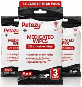 Petazy 2% Chlorhexidine Wipes for Dogs & Cats - Paws, Ears & Skin, 150 Ct