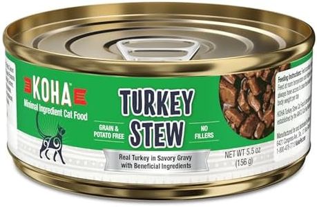 KOHA Minimal Ingredient Turkey Stew for Cats, High Protein Limited Ingredient Wet Cat Food, 5.5oz Cans (Case of 24)