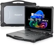 MUNBYN High-End Rugged Laptop IRX17, 15.6" Windows 11 Pro, Intel i7-1255U, 32GB DDR5+512GB SSD, 1000 Nits Sunlight Readable, Wi-Fi 6, IP65 Heavy Duty Laptop, Dual Batteries, 2Y Protection(New)
