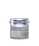 Johnstone's - Wall & Ceiling Paint - Manhattan Grey - Silk Finish - Emulsion Paint - Fantastic Coverage - Easy to Apply - Dry in 1-2 Hours - 12m2 Coverage per Litre - 2.5L