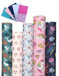 aakar, Pack Of 5, Gift Wrapping Paper Sheet, Gift Paper, Gift Wrap For Birthday - Toddlers With Gift Tags,Multicolor