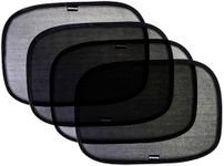 Enovoe Car Window Shades for Baby (21"x14") - 4 Pack - Sun Shade Blocker, Cling Window Cover - Glare Shield and UV Rays Protection for Your Child - Side Window Screens for SUV- Mesh Car Window Shade