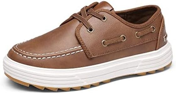 Bruno Marc Boy's Boat Shoes Slip on Loafers Casual Dress School Shoes, Brown, Size 11, SBLS2336K