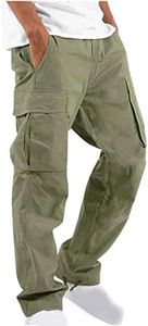jxsoyen Cargo Pants for Men Stretch Tactical Pants Lightweight Hiking Cargo Work Sweatpants Casual Workout Pant with Pockets Army Green
