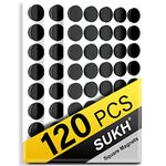 Sukh 120PCS Round Magnets Magnetic Tape Strip - Magnet Sheets Magnets with Adhesive Backing Magnet on One Side Self Adhesive on The Other Side for Fridge Organisation,Art Project,Classroom