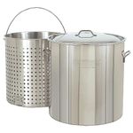 Bayou Classic 1102 102-Qt. Stainless Steel Stockpot with Boil Basket