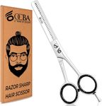 OCBA Professional 6" Hairdressing Scissor Sharp Hair Cutting Scissors for Barbers Hairdressers & Stylists Beard & Haircut Scissors for Men & Women (Traditional Thinning Scissor)