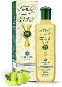 Dabur Amla Miracle Oil - 200ml | Infused With 22 Ayurvedic Essential Oils | Suitable For All Hair Types | Dermatologically Tested & Vegan Certified