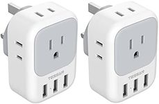 2 Pack US to UK Plug Adapter, TESSA