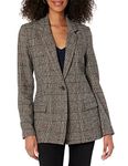 The Drop Women's Blake Long Blazer, Plaid, L