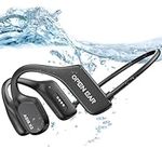 fojep Bone Conduction Headphones Bluetooth, Swimming Headphones, IP68 Waterproof Headphones, Open Ear Headphones Wireless, Sports Headphones with Built-in Mic, 16G Memory for Running, Cycling, Workout