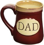 Porcelain Dad Coffee Mug - Burgundy - "Someone to Look Up to No Matter How Tall You Grow"