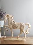 CraftVatika Horse with Uplifted Legs Standing Showpiece Statue for Home Decor Office Living Room Decoration Gift Item (8.5x3x15 Inches), Resin