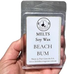 Little Brown Goose Beach Bum Soy Wax Clam Scented Melts - Pack of 6 Cubes, Scented Wax Melts Cubes has 90 Hours Burning time - 75 Gram