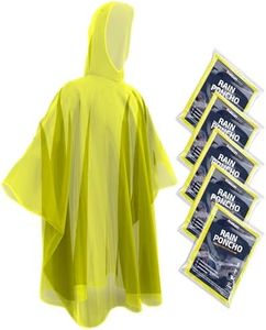 Hagon PRO Disposable Rain Ponchos for Adults (5 Pack)