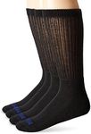 MediPeds mens 4 Pack Diabetic Crew casual socks, Black, 9/11 UK